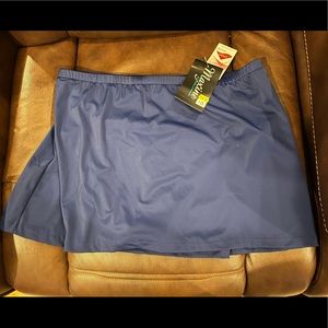 Navy blue swim skirt, never worn.